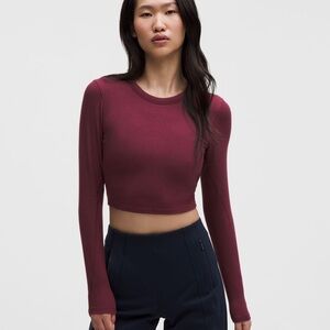 Lululemon Hold Tight Straight-Hem Cropped Long-Sleeve Shirt